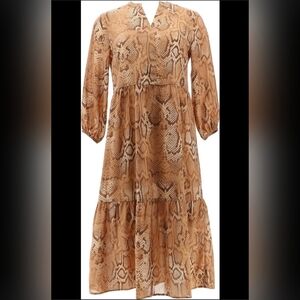 G By‎ Giuliana Snake Print Midi Dress